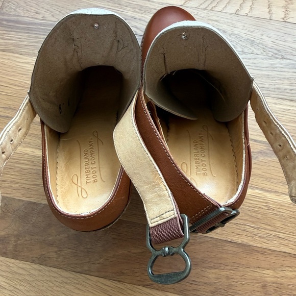 Timberland Marge Slingback Ankle Bootie Brown Leather Heels Size 7 - Picture 7 of 9